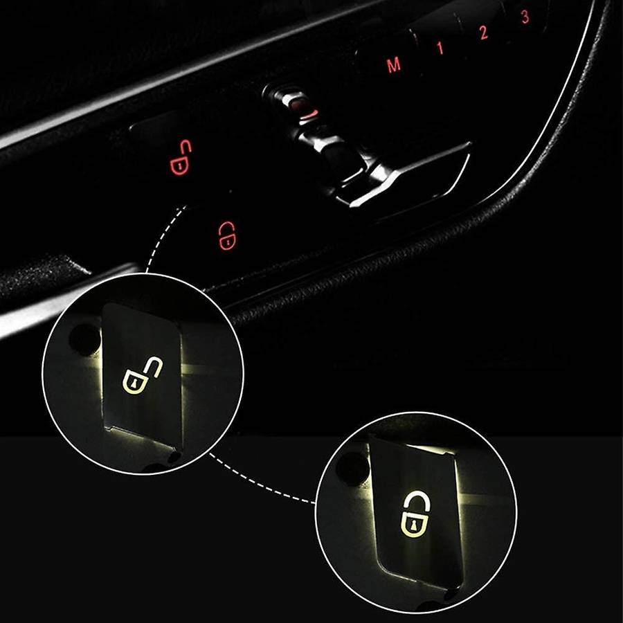 12Pcs/Set Car Seat Memory Button ABS Decoration Patch Stickers, Unlock Adjust Switch Cover Trim Stic
