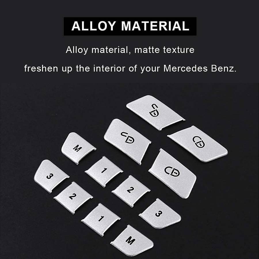 12Pcs/Set Car Seat Memory Button ABS Decoration Patch Stickers, Unlock Adjust Switch Cover Trim Stic