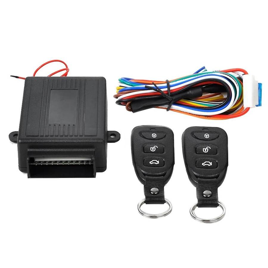12v Universal Car Auto Remote Central Kit Door Lock Locking Vehicle Keyless Entry System with 2 Rem