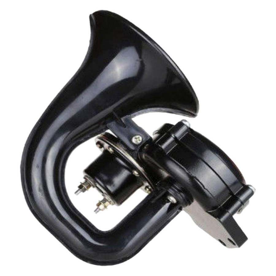 12V-24V Truck Air Horn Loud Trumpet Air Horn with Electric Valve Flat for Auto Car Vehicle Trucks Bu