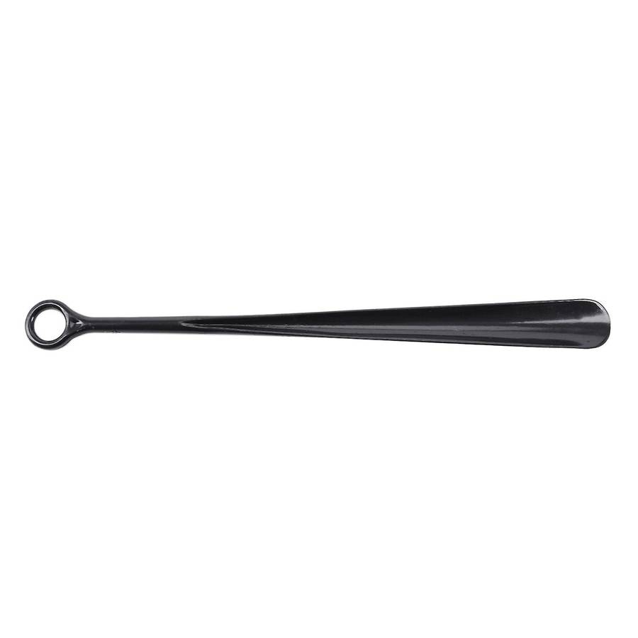 18.5inch Plastic Extra Long Handle Shoe Horn Shoehorn Flexible Easy Sturdy Slip Aid, 1x Black