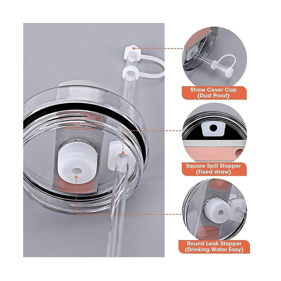 18Pcs Silicone Spill Stopper Set Straw Cover Spill Stopper for Quencher H2.0 Flowstate Tumbler 40Oz