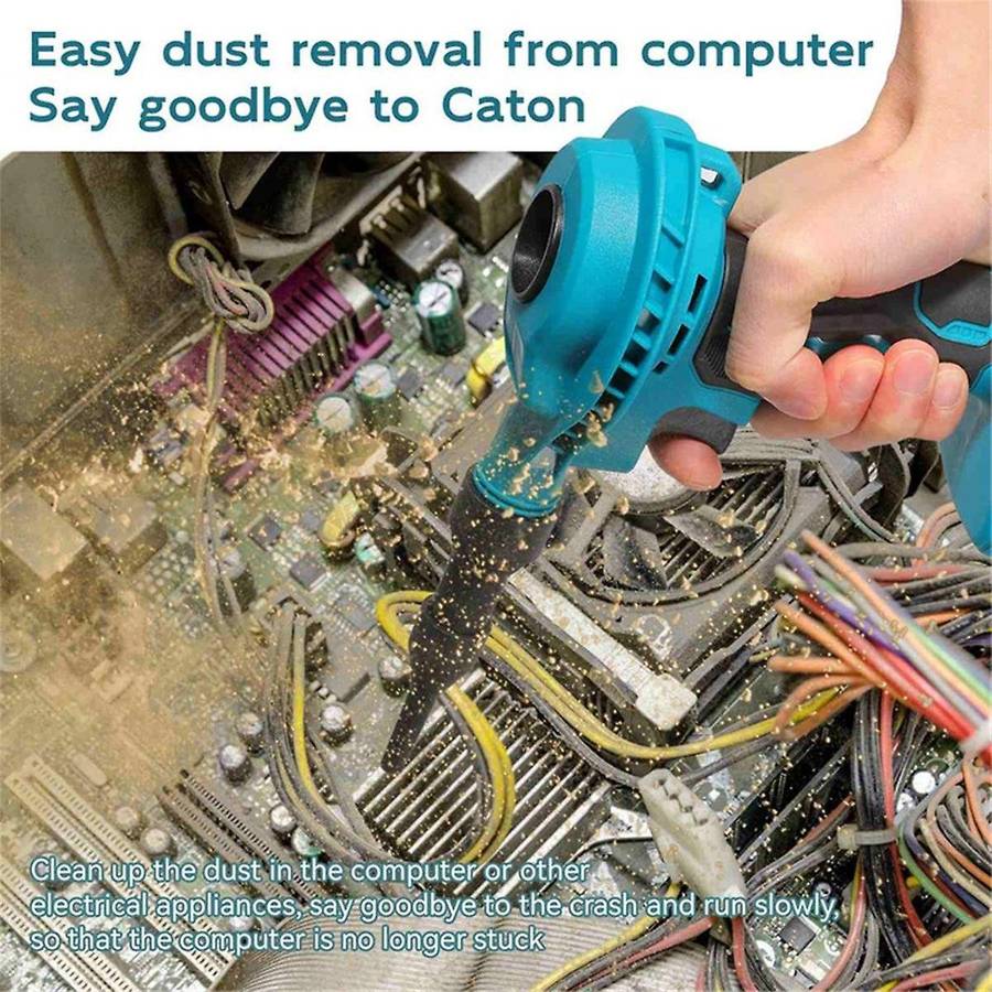 18v Cordless Air Duster Blower Electric Compressed Canned Air Spray Computer Keyboard Cleaning for B