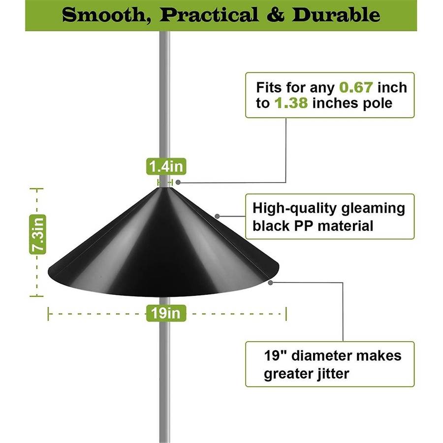 19in Loose Rat Guard for Bird Feeder Pole,outer Pole Mount Plug Bird Feeder Protective Cover,for Out