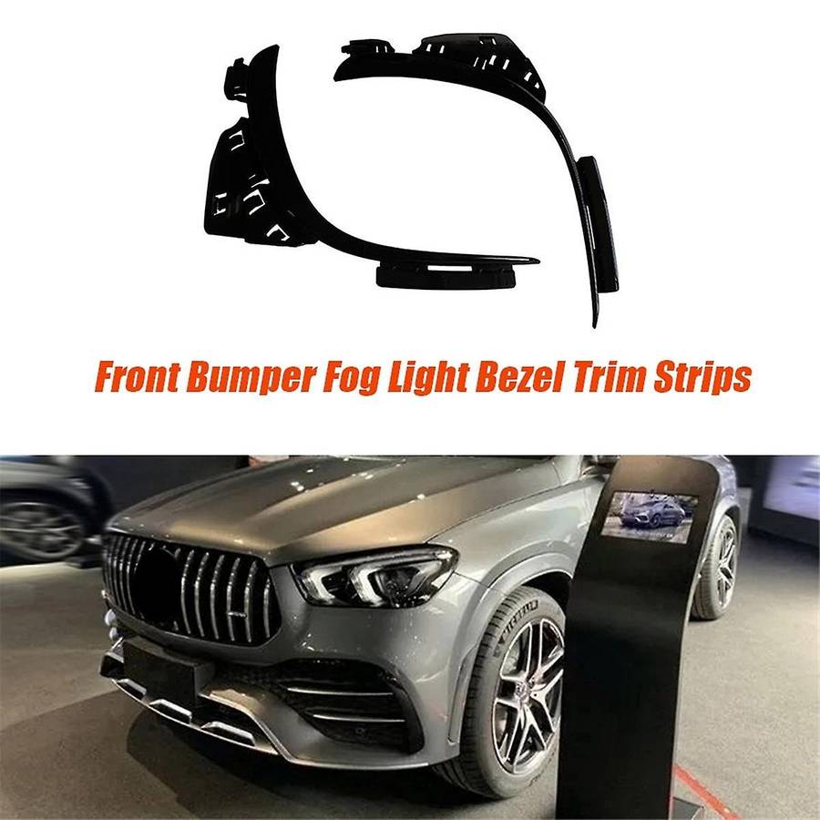 1pair Car Front Bumper Fog Light Bezel Trim Strips Frame for W167 2020-2024 A1678858503 A1678858603