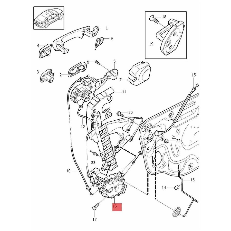 1Pair Car Front Door Lock Latch Assy 31253657 31253658 for XC60 I 156 XC70 II 136 2008-2017 V50 S40