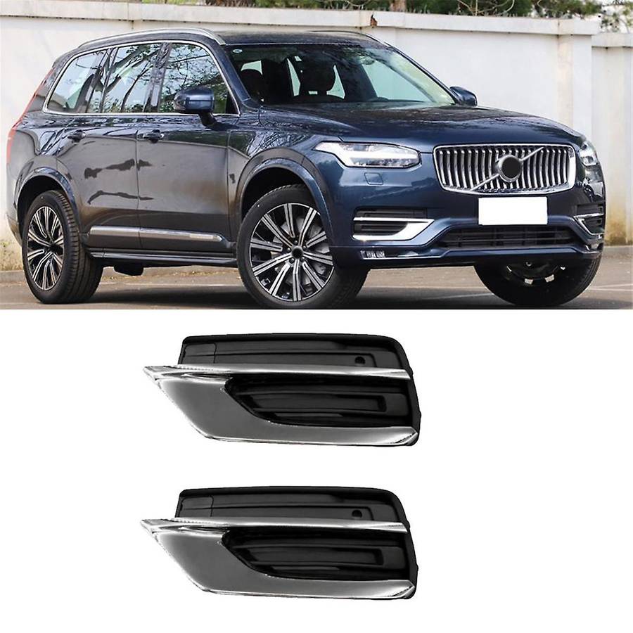 1pair Car Front Lower Bumper Grilles Trim Chrome Cover 31663515 31663514 for Xc90 2019-2022 31663539