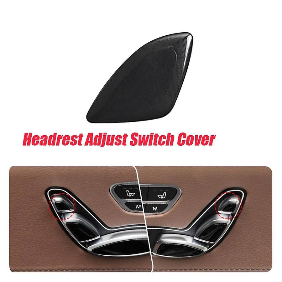 1Pair Car Seat Adjust Switch Caps for W222 W217 S-Class 2014-2022 A2229058100 A2229058200 Headrest B