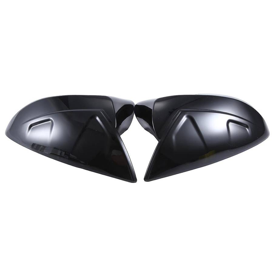 1pair Car Snap Clip Gloss Black Cow Horn Rear View Mirror Housing Reversing Mirror Housing(lh+rh) fo
