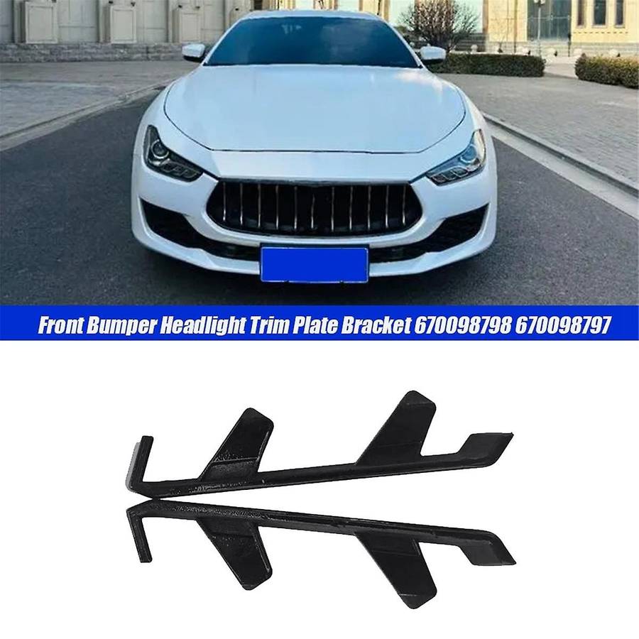 1pair Front Bumper Trim Plate Bracket 670098798 670098797 for 2018-2020 Headlight Side Trim Holder