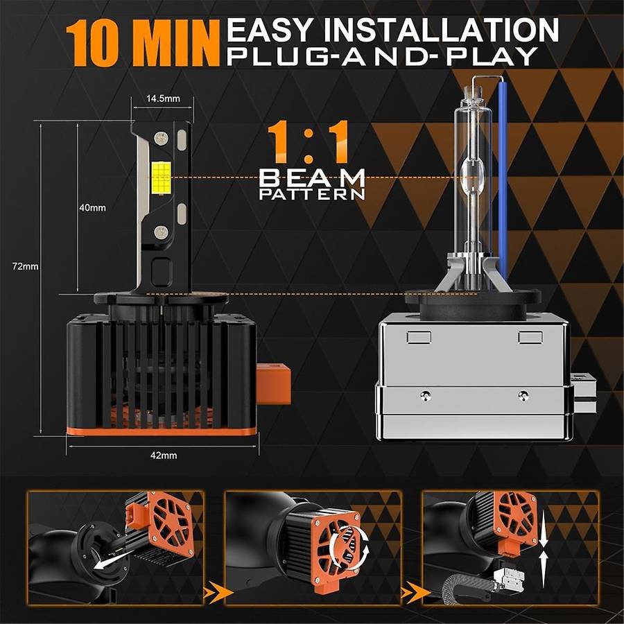 1Pair High Quality V31 LED for New D Series Car LED Headlight Bulb 10000LM 6500K 110W D3/D3S 3-Coppe