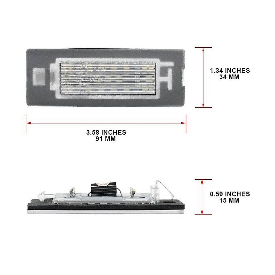 1Pair LED License Plate Lighting for Panda Mk3 169 2003-2012 Mk4 319 2011-, 71734797 , 71771501
