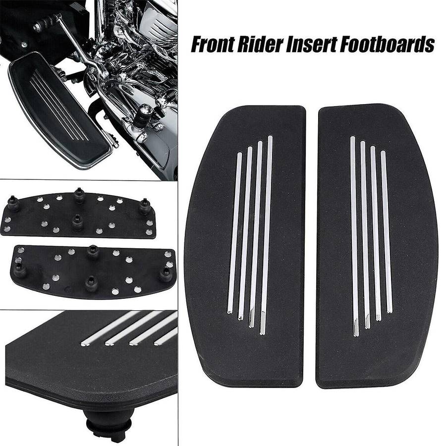 1pair Motorcycle Front Footrest Insert Foot Peg Trim for Street Road Glide Foot Pedal Covers