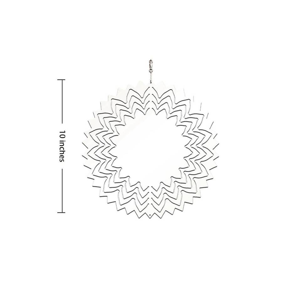 1pcs 10 Inch Sublimation Wind Spinner Blanks 3d Garden Wind Spinners Sublimation Blanks Double Side