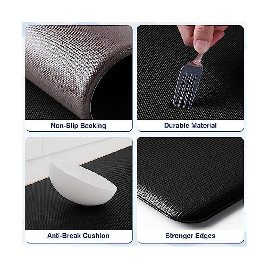 2 Pcs Kitchen Carpets, Cushioning and Anti-fatigue Kitchen Mats for Floor, Waterproof Kitchen Carpet
