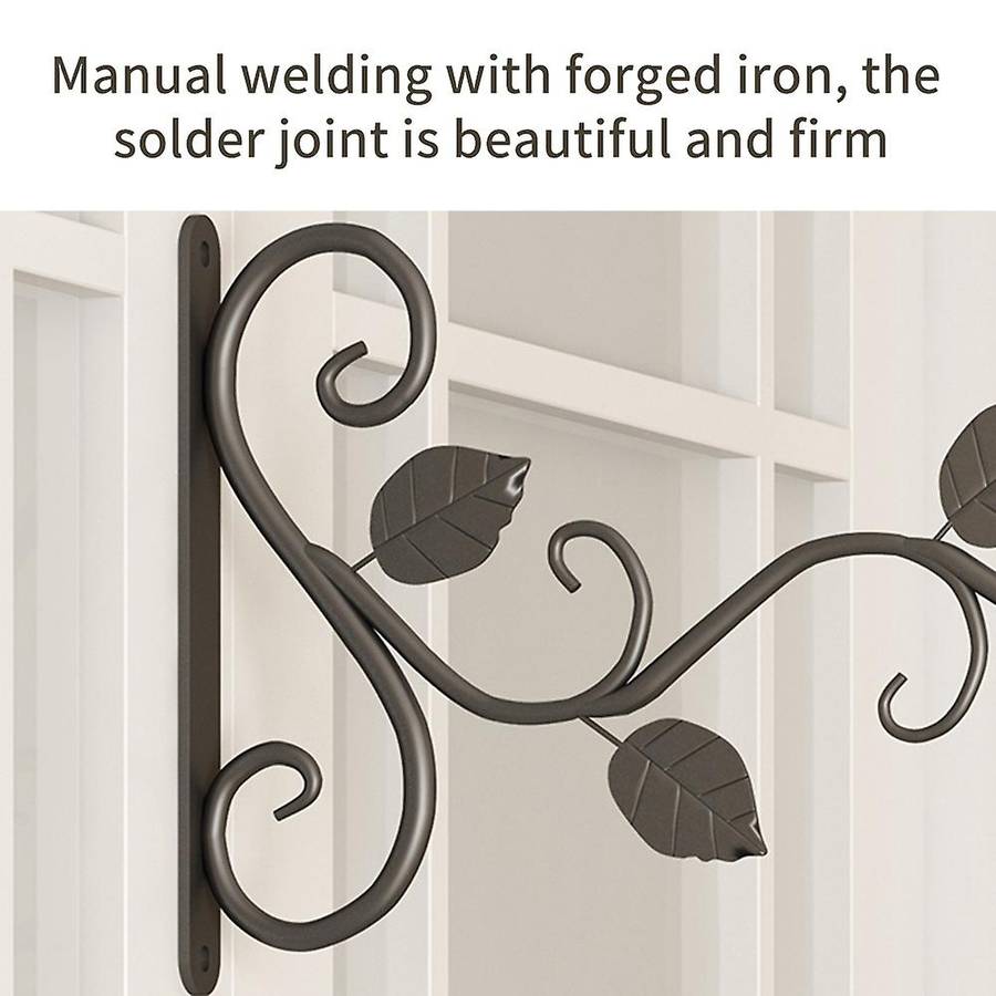 2 Pcs Plants Bracket Wall Hanging Flower Pot Support Bracket Hook Iron Hanger Plants Holder Balcony