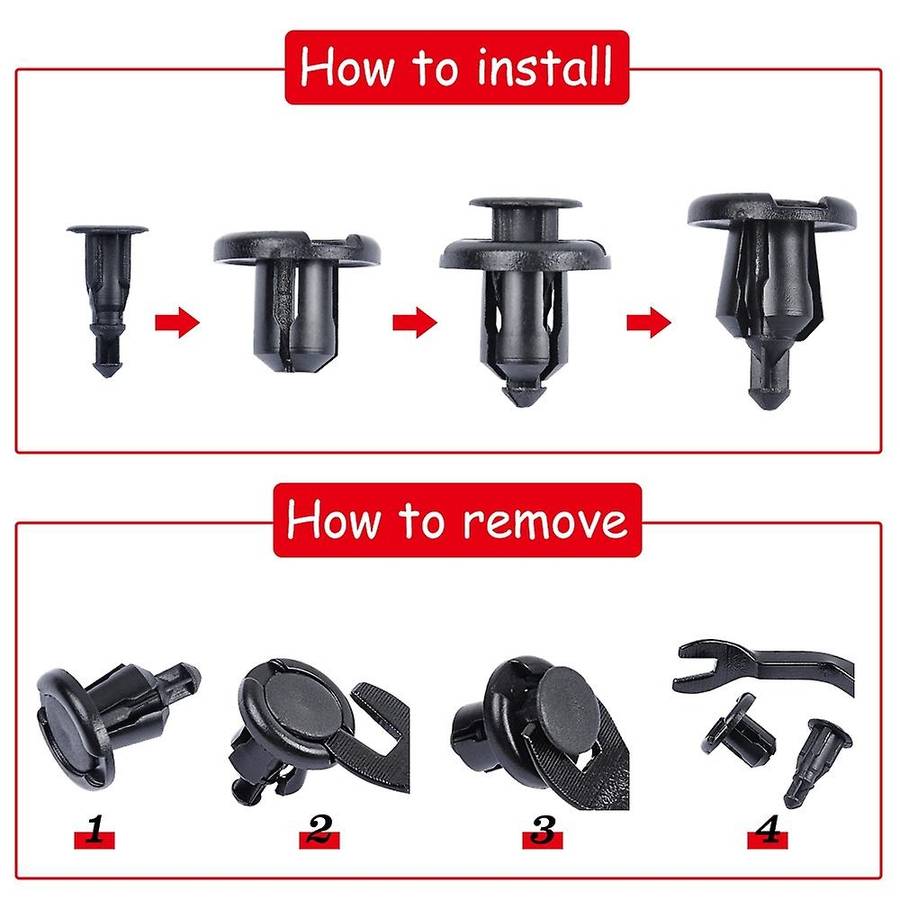 200PCS Bumper Clips Compatible Honda and Acura Plastic Rivet Retainer Clips