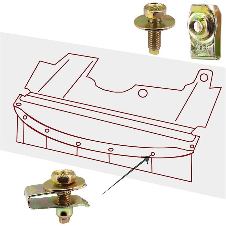 20X Body Bolts U-Nuts Clips Engine Under Cover Undertray Splash Shield Guard Bumper Fenders Liner P