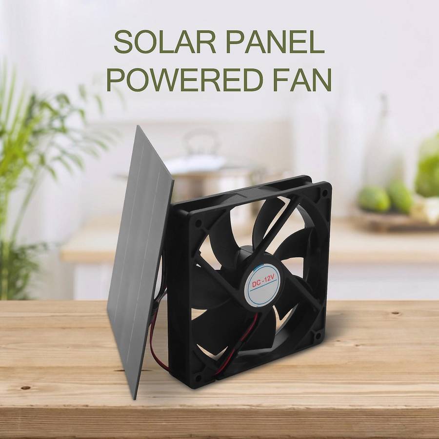 20W Solar Exhaust Fan Air Extractor 6 Inch Compatible Dog Chicken House RV