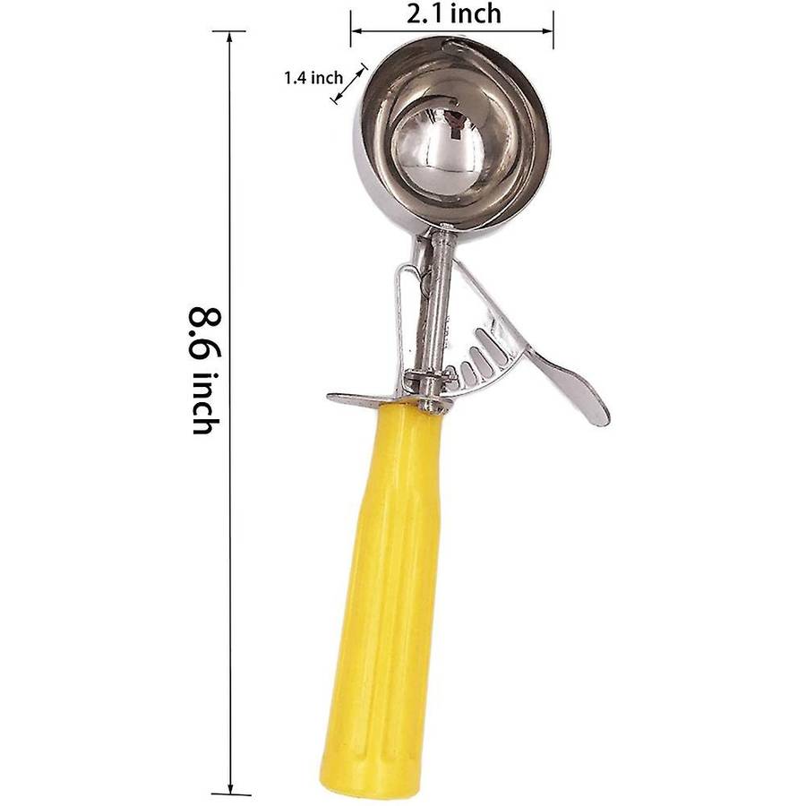 Cookie Scoop Set, 2pcs Ice Cream Scoop with Trigger, Stainless Steel Cookie Dough for Baking