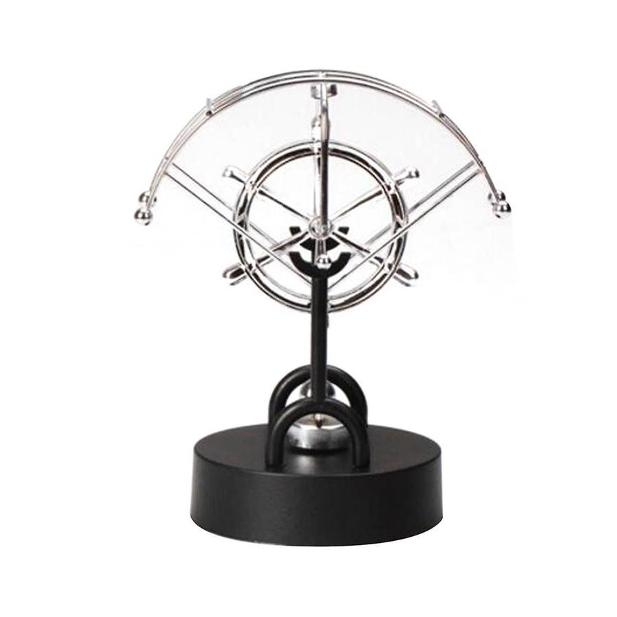 Cruise Ship-shaped Wrought Iron Office Ornaments Rotating Dolphin Perpetual Motion Instrument Crafts