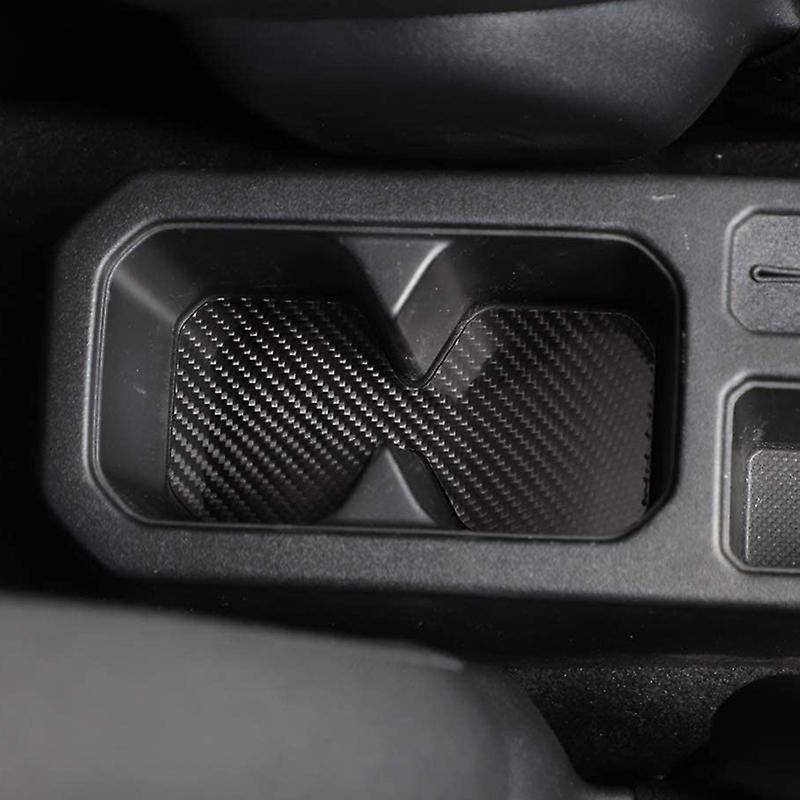 Cup Holder Insert Coaster Pad Sticker for Jimny 2019 2020 Interior Accessories Carbon Fiber