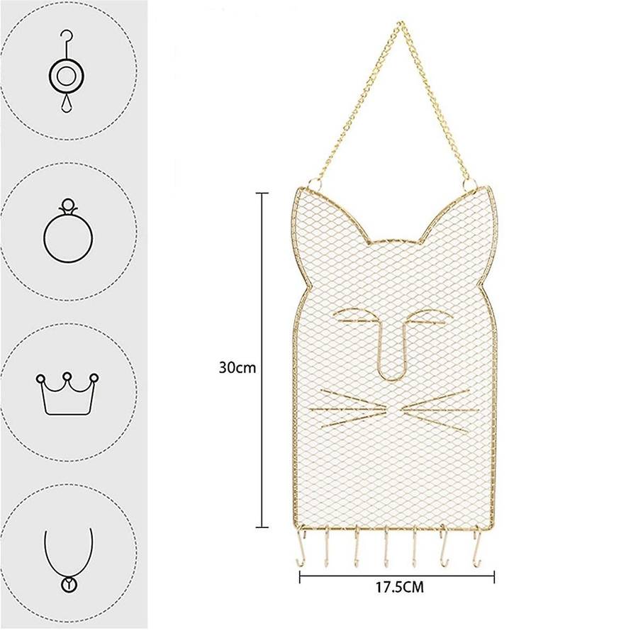 Cute 1-Piece Cat Jewelry Board for Girls Jewelry Display Stand Jewelry Wall Hanging Jewelry Storage