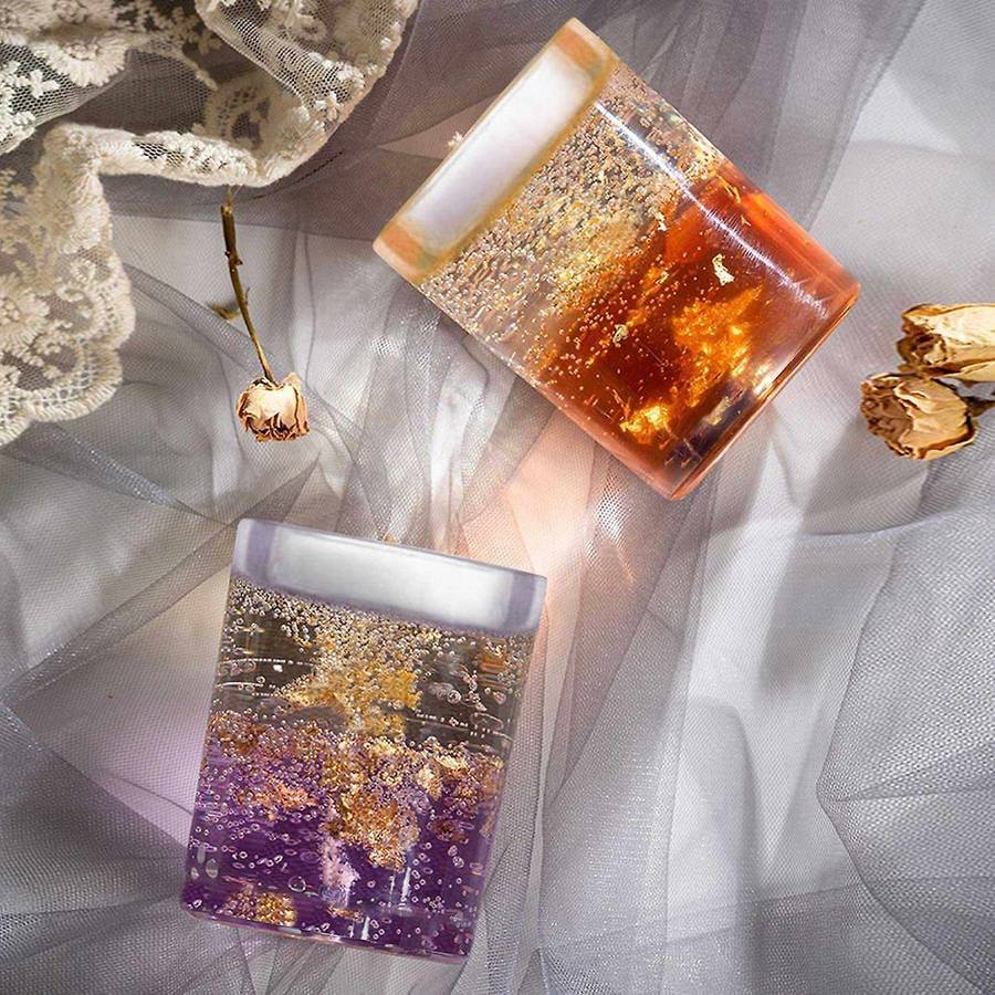 Cylinder Crystal Candle Holder ,Candle Resin Silicone for Casting,DIY Soap Making,Home Decoration