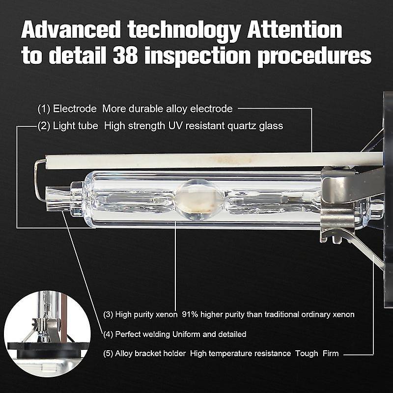 D3S HID Replacement Headlight Bulbs 35W 6000K White High Low Beam for Charger 2011-2020, 2 Pack (600