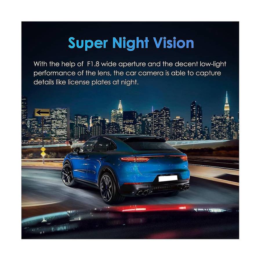Dash Cam Built In Wifi Car Dashboard Camera Recorder with Fhd 1080p, for Cars with Night Vision, Loo