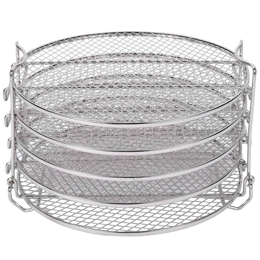 Dehydrator Rack for Ninja Foodi 6.5 & 8 Qt, Pot Duo Crisp 8 Qt. Stainless Steel 5 Stackable Layers