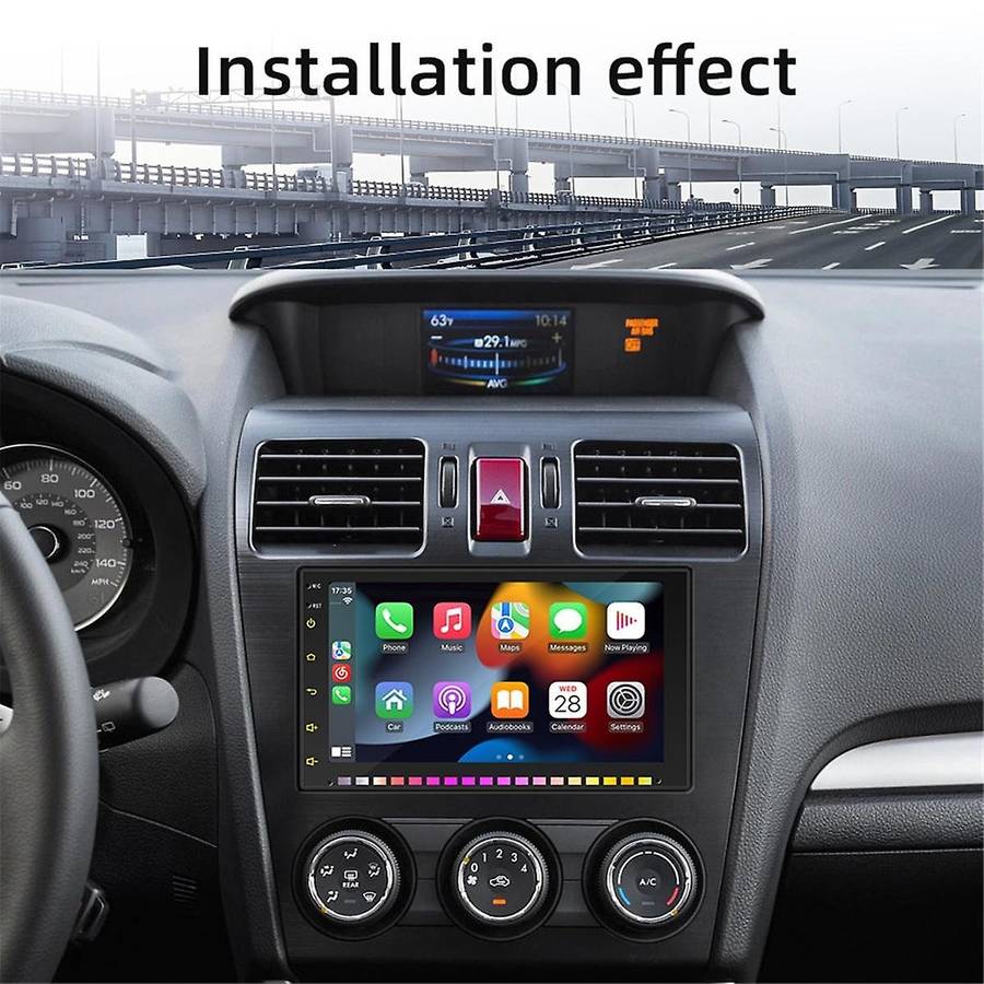 Double Din Car Stereo Carplay & Android Auto, 7 Inch Rgb Car Radio Touchscreen Bluetooth, Car Audio