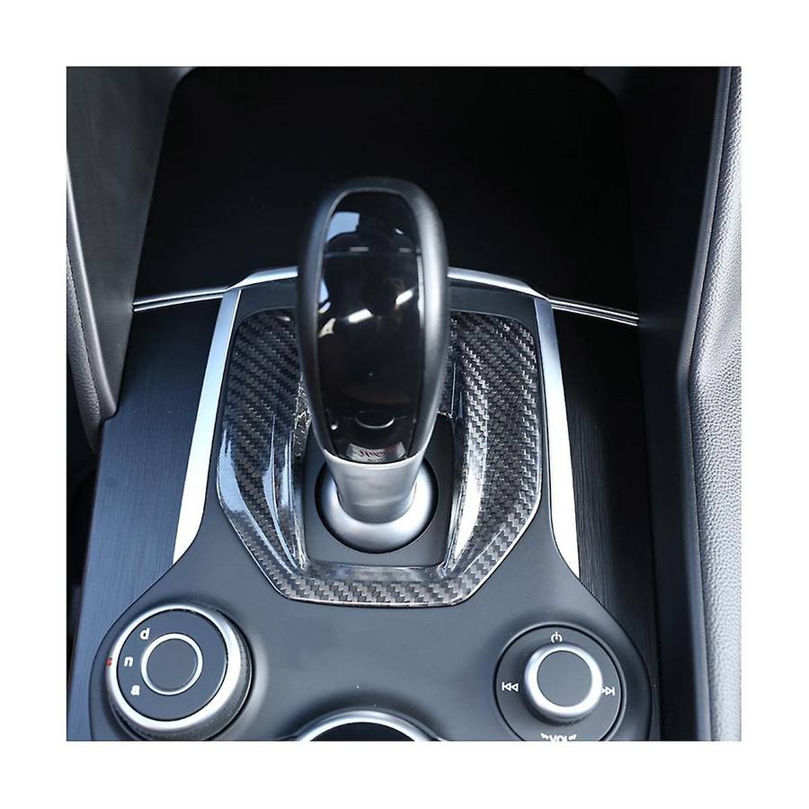 Dry Carbon Fiber Car Center Console Gear Shift Panel Cover Trim Sticker for 2017-2019 Accessories