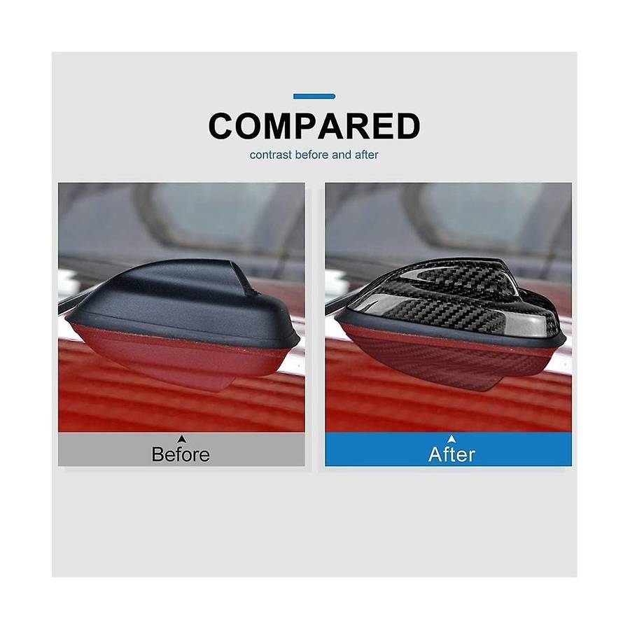 Dry Carbon Fiber for F55 F56 2013-2020 Accessories Car Roof Fin Antenna Signal Aerials Cover Sticker
