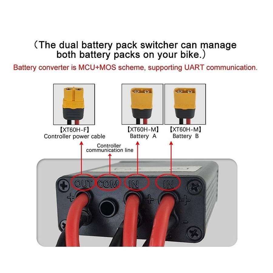 Dual Battery Controller Adjustable 2 Batteries Scooter Controller Riding Gear
