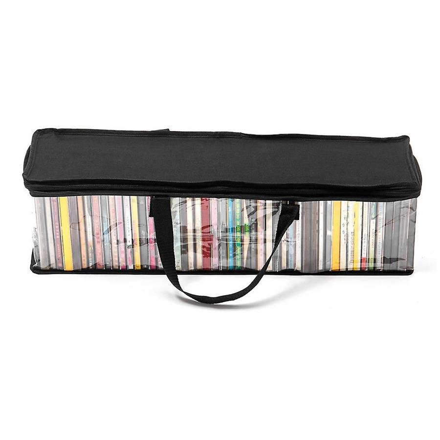 DVD Storage Bags CD DISC Comic Book File Toy Clothes Handle Organizer Big Clear Tote Case Home Cabin