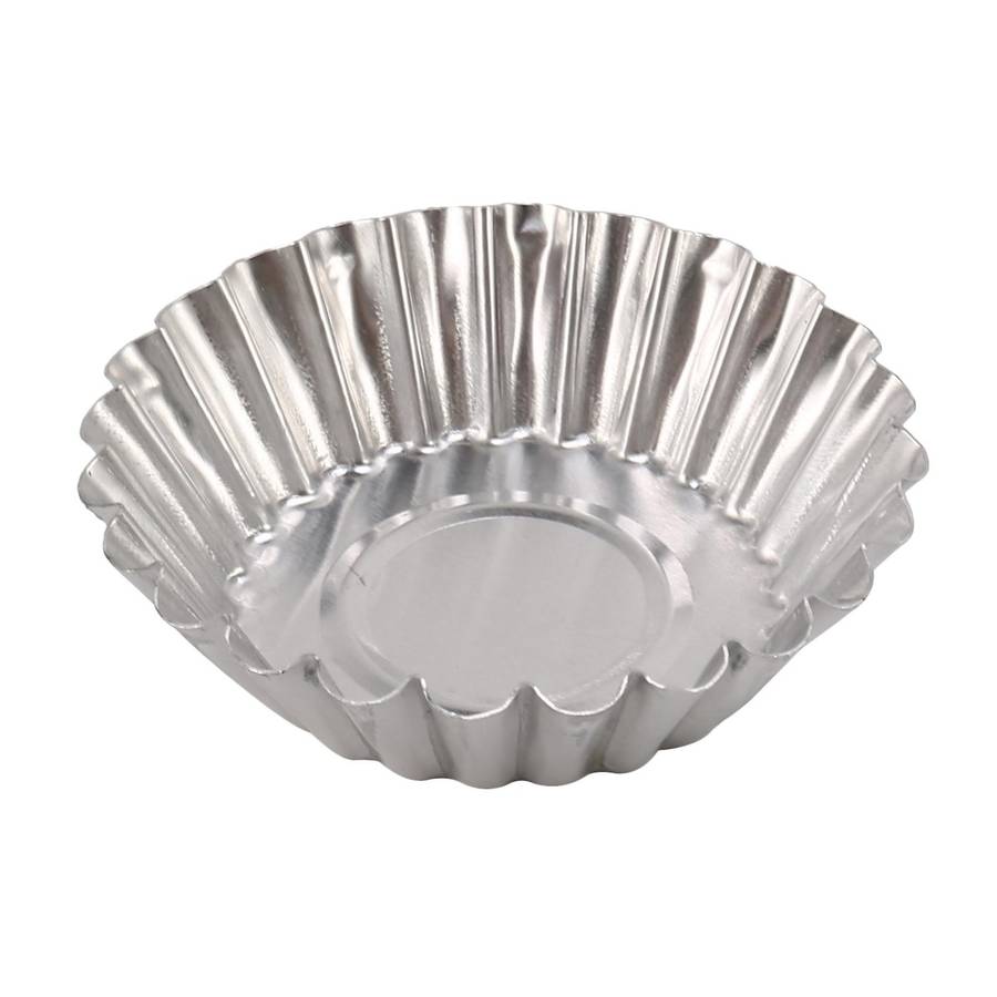 Egg Tart Molds, Non-stick and Reusable Tart Pan for Baking, Aluminum Mini Mould for Tarts, Mini Cak
