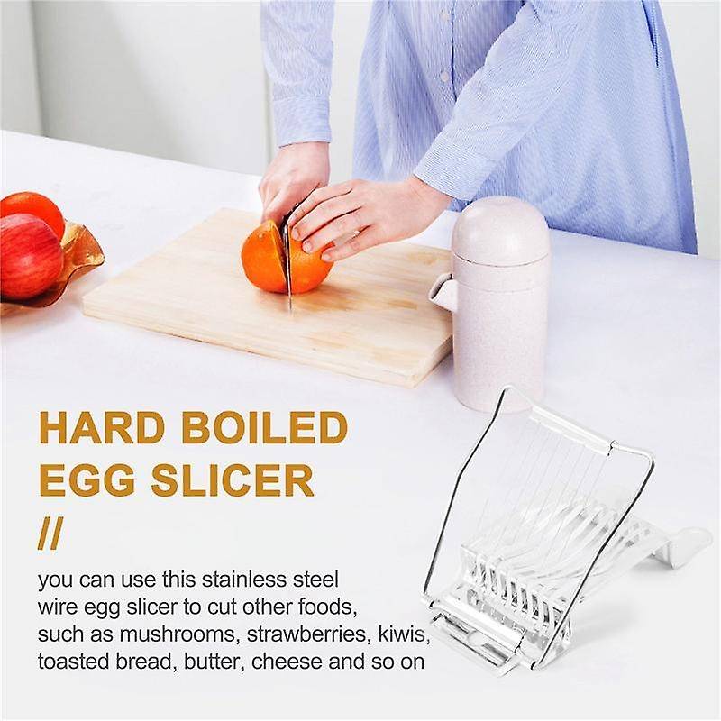 Egg Slicers Stainless Steel Wire Egg Cutter for Egg Mushroom Tomato Strawberry Fruit Garnish Slicer