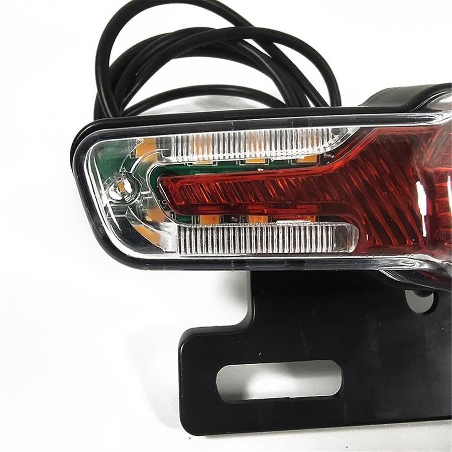 Electric Bicycle Tail Light with Turn Signal and Brake Light Compatible with 12-80v Brake Light for