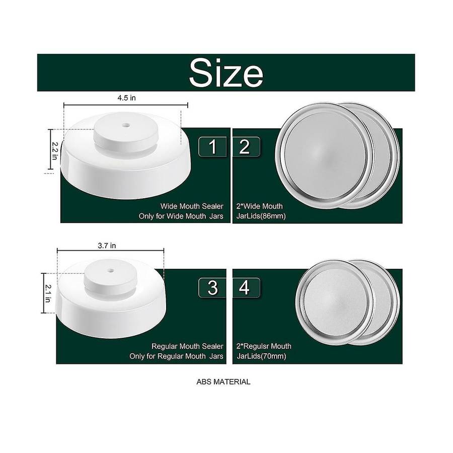 Electric Jar Vacuum - Food Vacuum Saver Can Jar Seal Pump for Jars Wide and Regular Mouth Jars