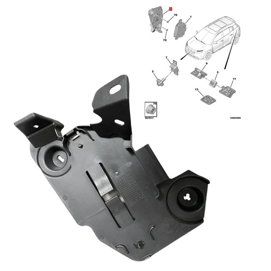 Electronic Control Box Bracket, 360ACC Bracket, 9811750080 for 4008 5008 508L C5 DS7