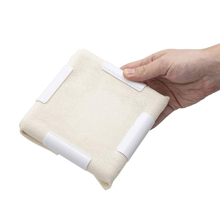 Embroidery Clip Frame 6 Inch Square Frames with Embroidered Fabric Cloth Household DIY Craft Sewing