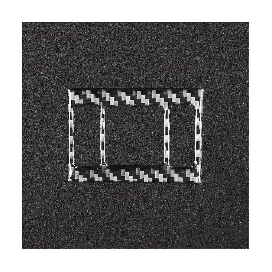 Emergency Flash Button Cover Trim Frame Sticker Decoration Carbon Fiber for Q5 2018-2023 Interior A