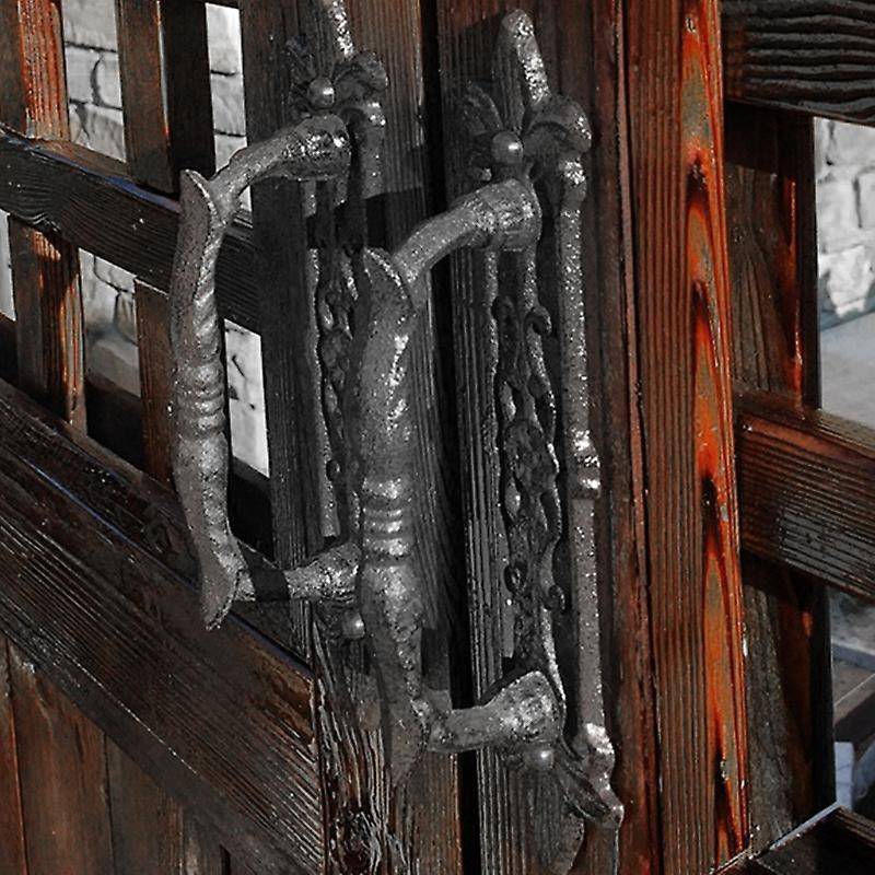 European Retro Cast Iron Craft Door Handles for Garden/Courtyard Door Handle Decoration for Home Doo