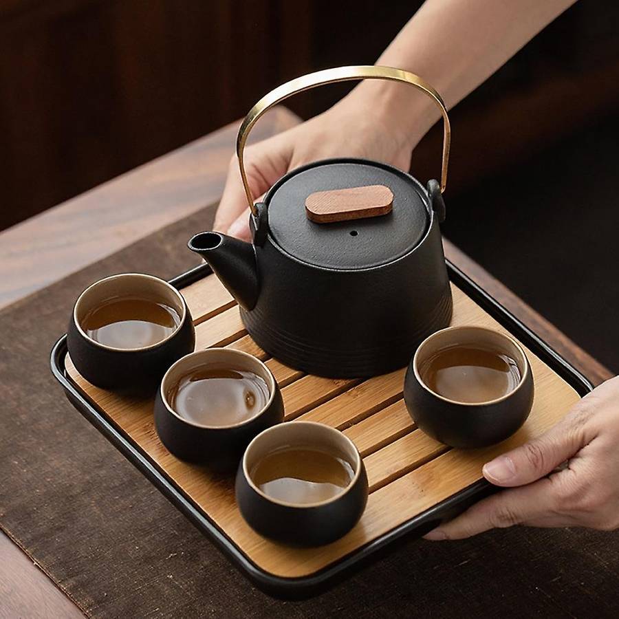 Exquisite Set One-Pot Four-Cups with Bag Kungfu Home Tea Set Chinese Tea Ceremony Gift GungFu Tea Cu