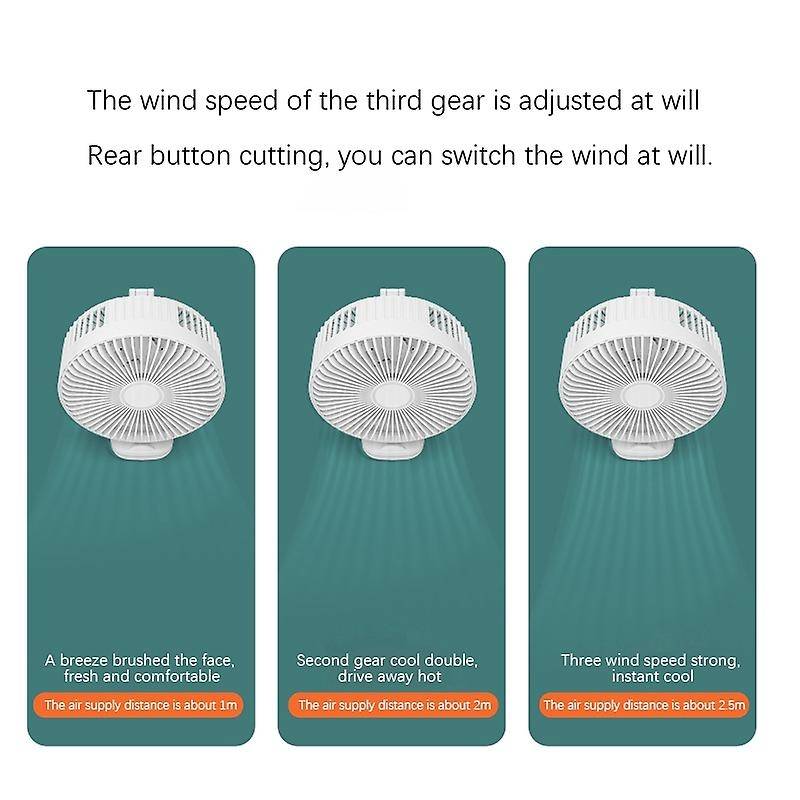 F8 Multi-Function Clip Fan Portable Retractable Mini Electric Fan Desktop Office USB Fan Can Shake H