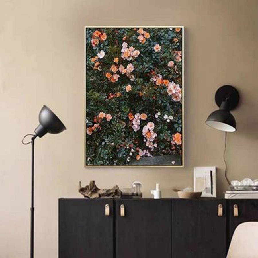 Fashion Poster Rose Flower Feather Nordic Style Wall Art Print Canvas Modern Painting Living Room De