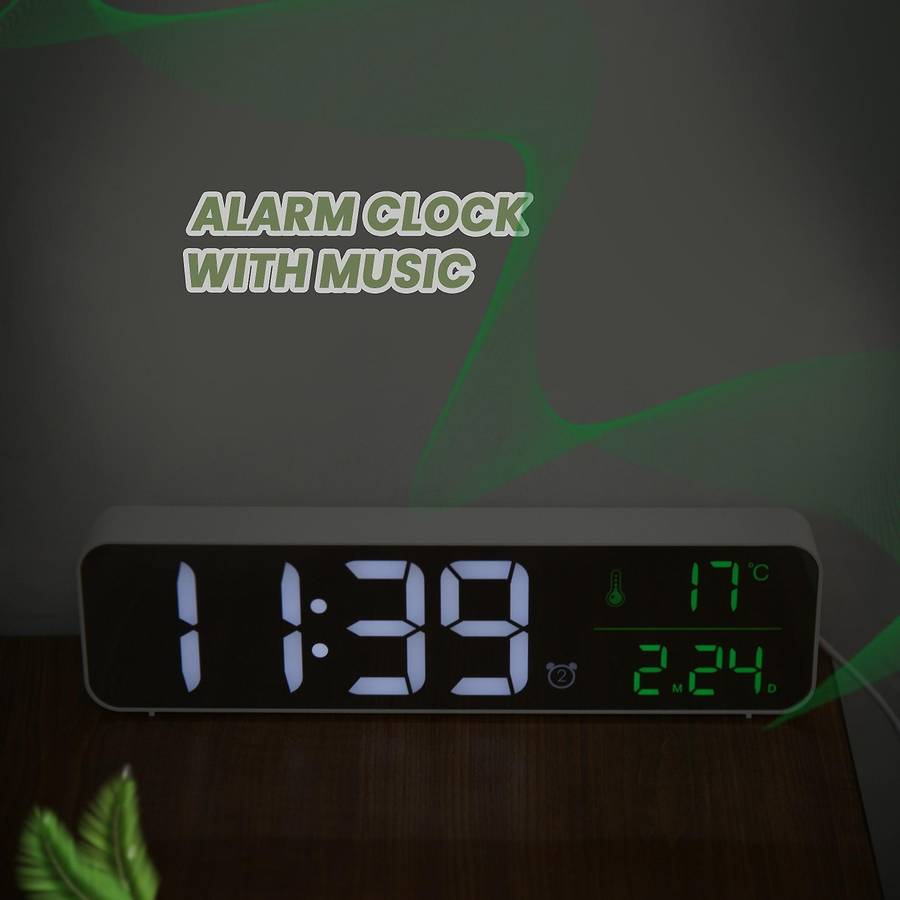 Fashion Living Room Digital Display LED Digital Perpetual Calendar Clock Luminous Silent Electronic