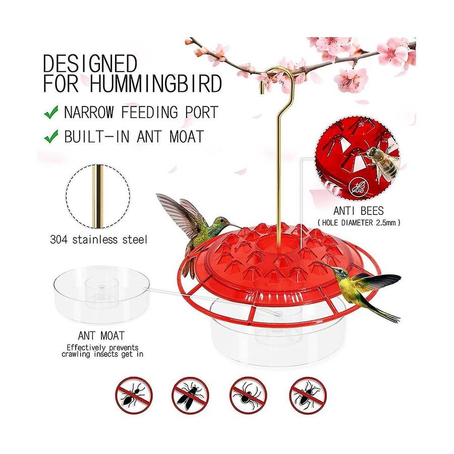 Feeders for Outdoors Hanging Ant and Bee Proof, 30 Feeder Ports,easy to Clean, Bird Feeders for Out