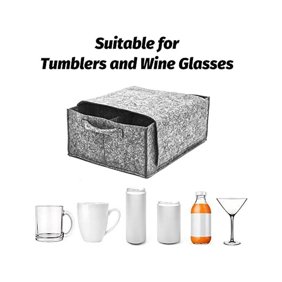 Felt Cup Holder Camping Glass Carrier for Drinking Glasses Wine Glass Holder Camping Accessorie Tab
